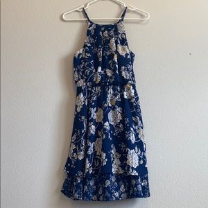 Francesca’s Floral High Neck Dress